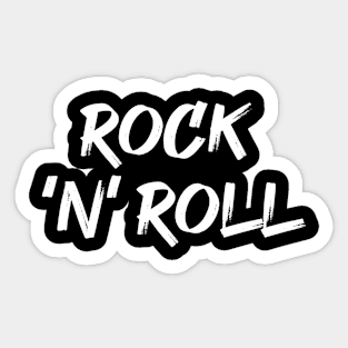 rock n roll logo Sticker